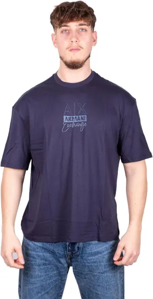 Armani Exchange Men's Comfort Fit Cotton Embroidered Ax Logo Tee