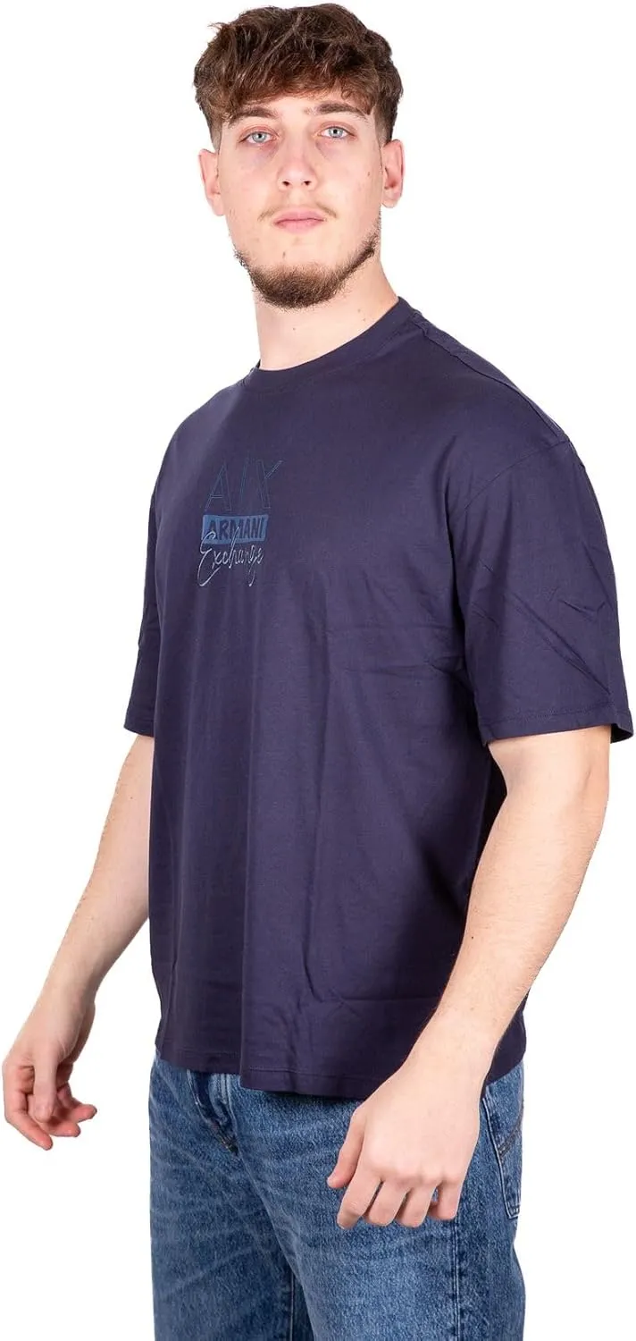 Armani Exchange Men's Comfort Fit Cotton Embroidered Ax Logo Tee
