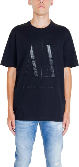 Armani Exchange Men's Comfort Fit Metallic Icon Logo Tee