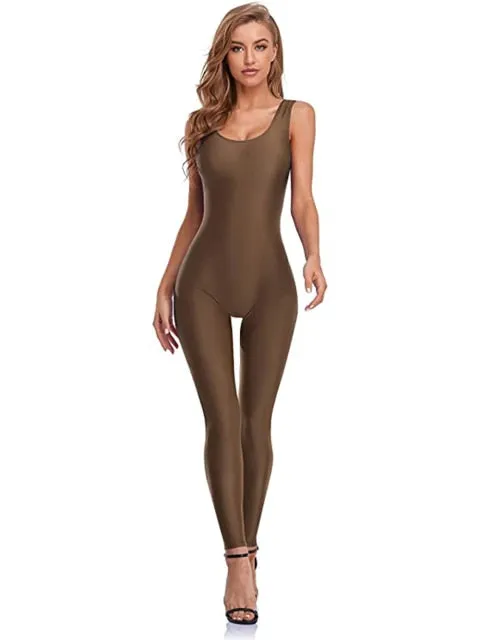 AshoreShop Womens Tank Jumpsuit Workout Dance Bodysuit