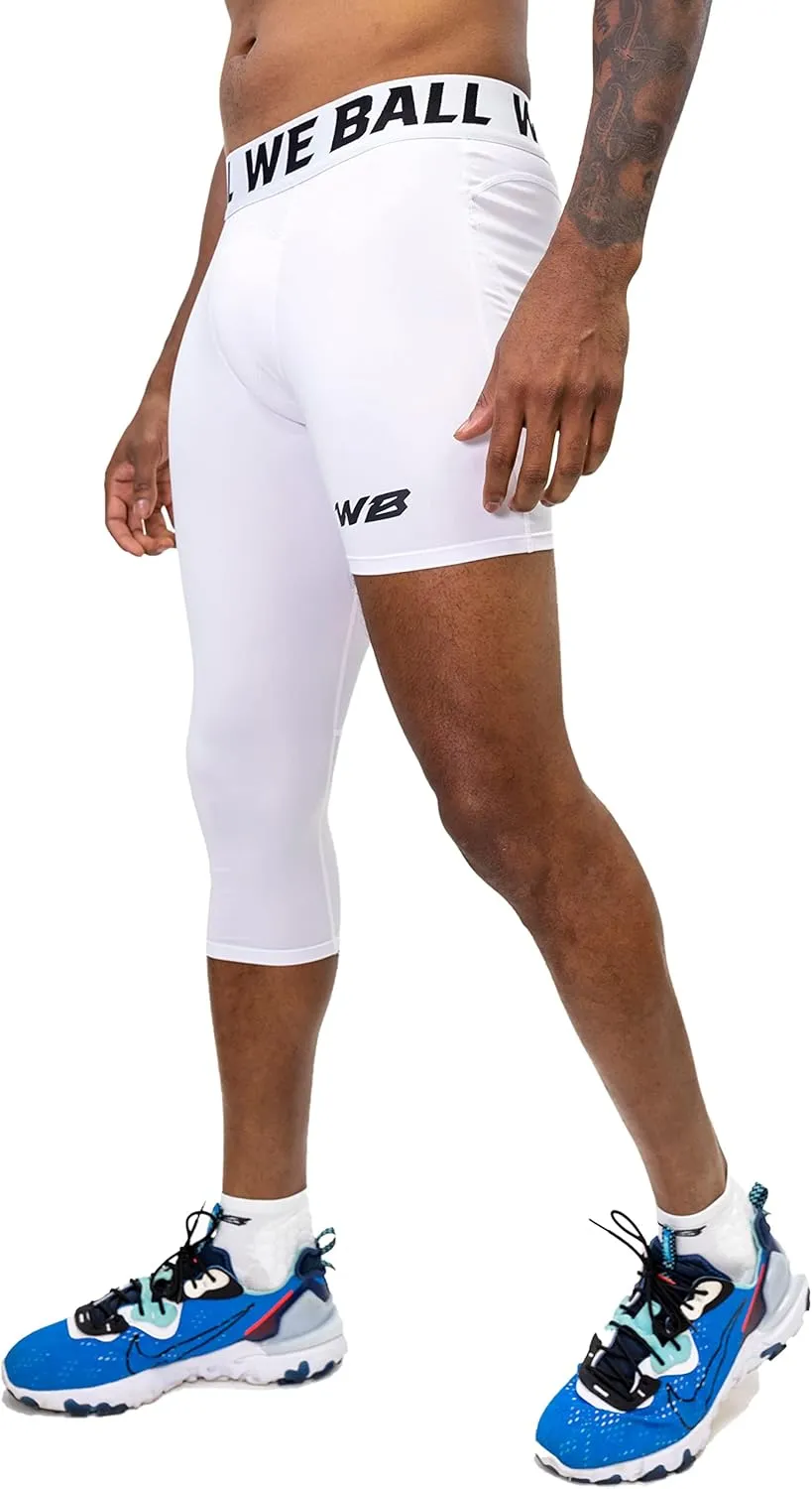 Athletic Compression Tights | Men's Single Leg Sports Tights | One Leg Compression Base Layer Leggings for Men