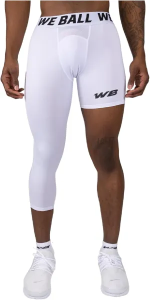 Athletic Compression Tights | Men's Single Leg Sports Tights | One Leg Compression Base Layer Leggings for Men