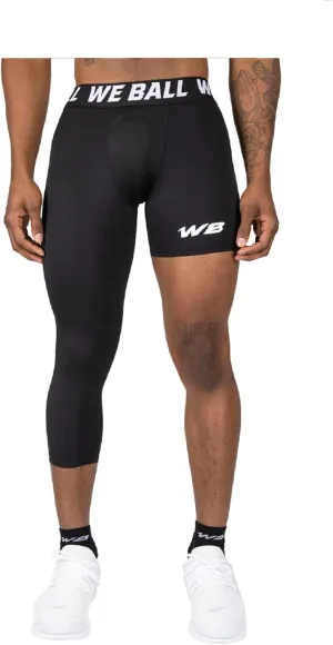 Athletic Compression Tights | Men's Single Leg Sports Tights | One Leg Compression Base Layer Leggings for Men