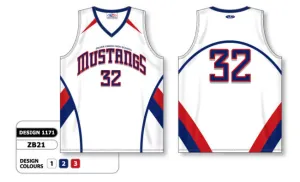 Athletic Knit Custom Sublimated Basketball Jersey Design 1171