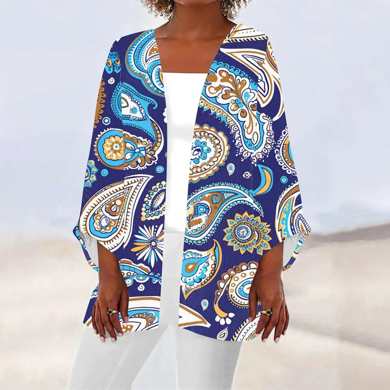 Autumn Boho Lightweight Cardigan Draped Front Open Cardigan Casual Long Sleeve Lightweight Cardigan Sweaters Duster