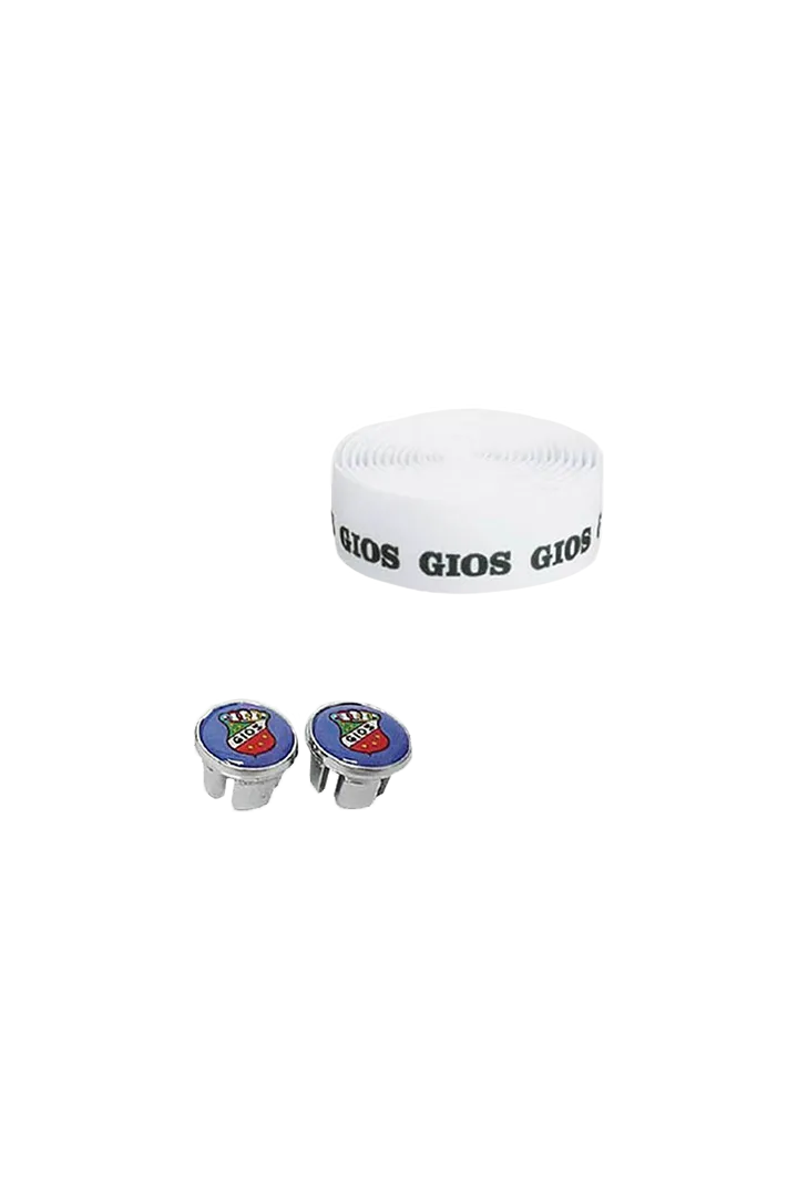 Bar Tape with end plugs, White / Black