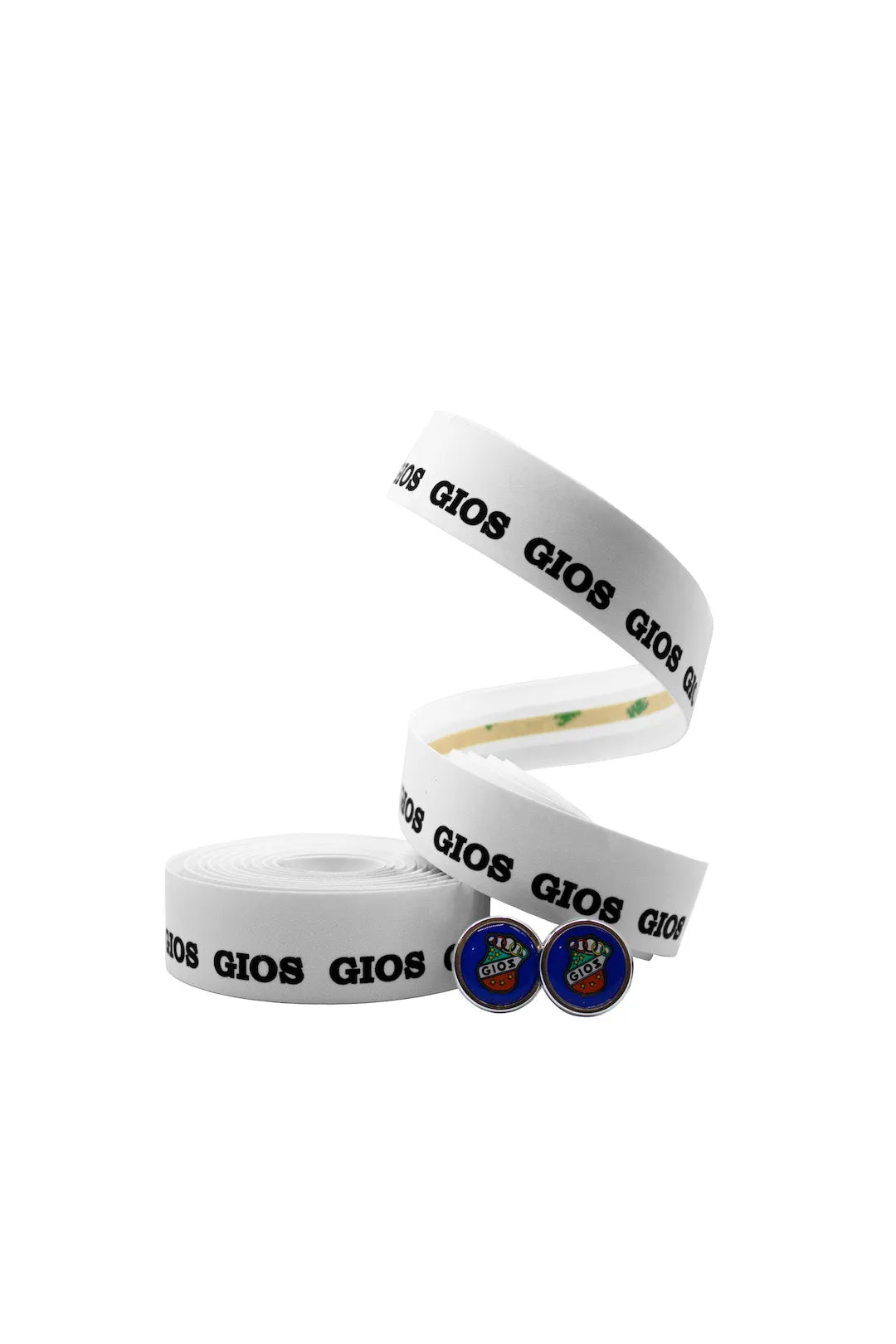 Bar Tape with end plugs, White / Black