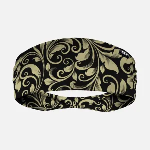 Baroque Old Gold and Black Headband