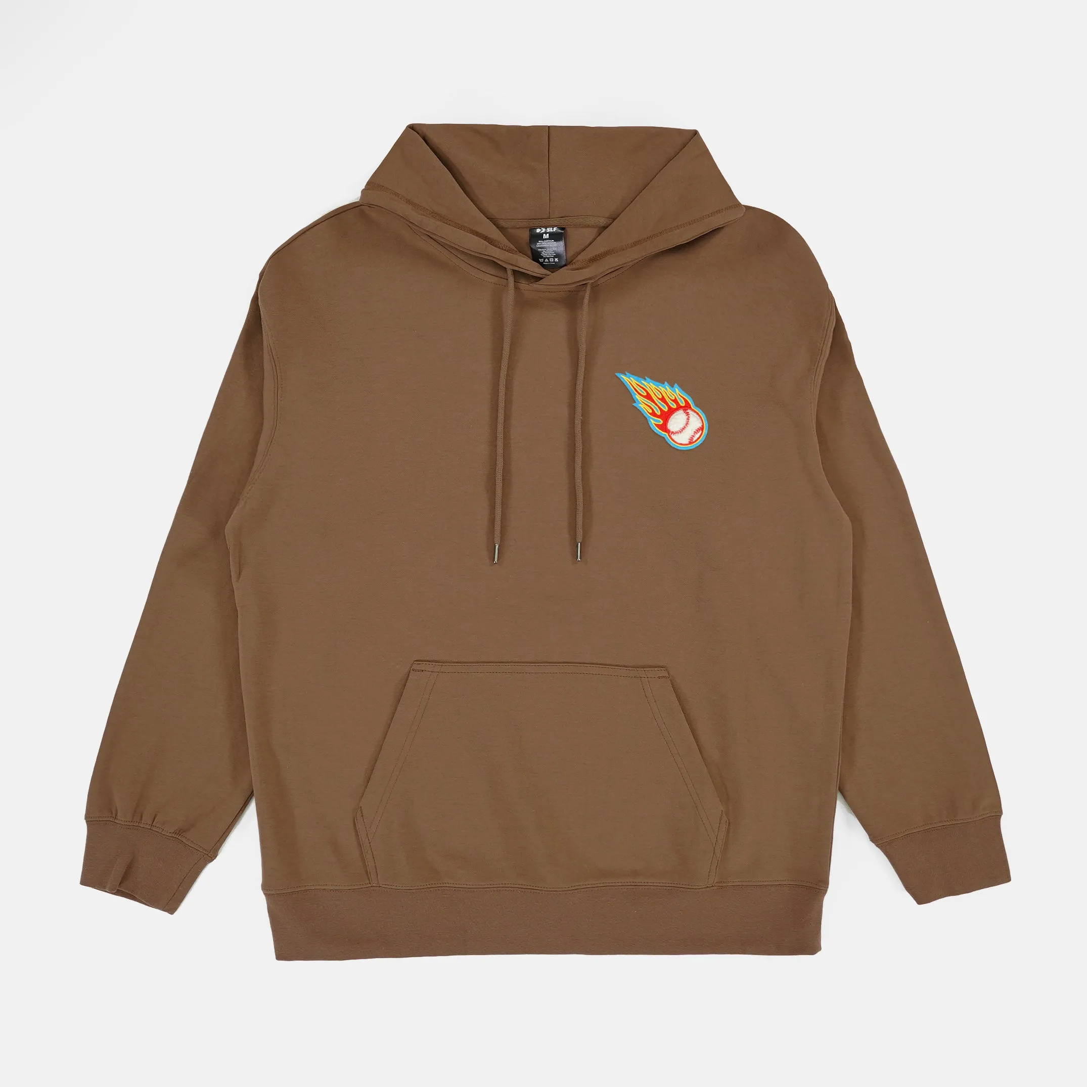 Baseball On Fire Patch Hoodie