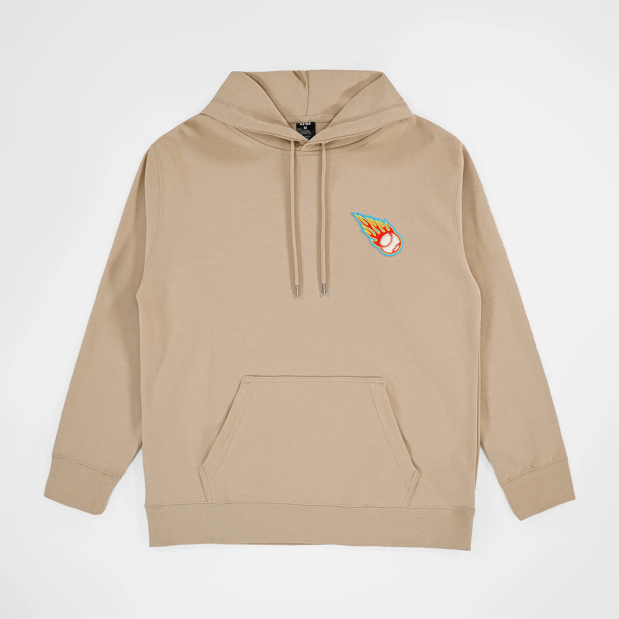 Baseball On Fire Patch Hoodie