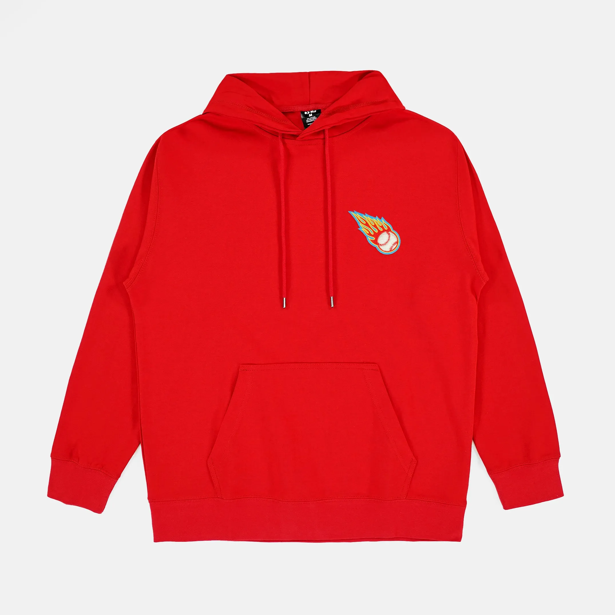 Baseball On Fire Patch Hoodie