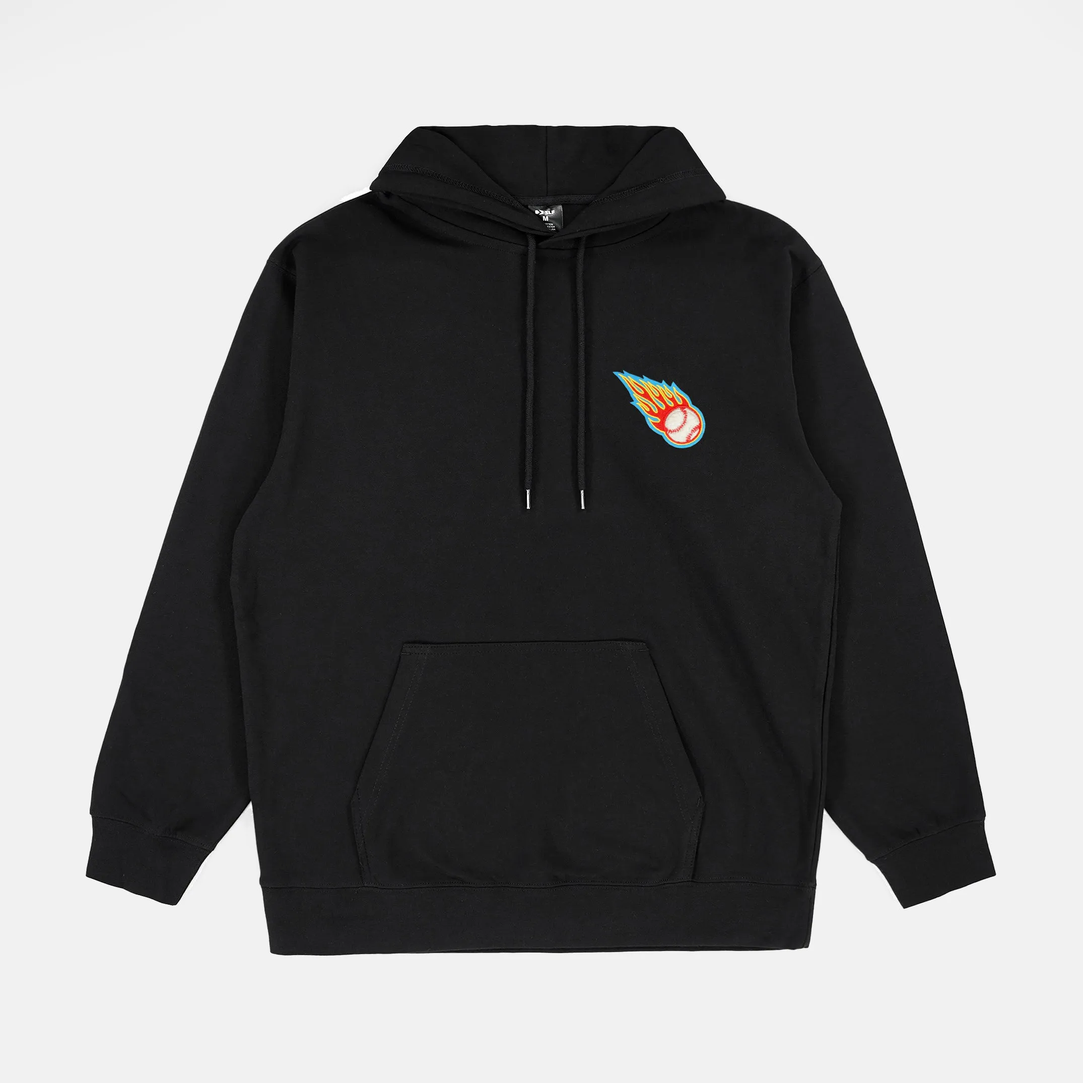 Baseball On Fire Patch Hoodie