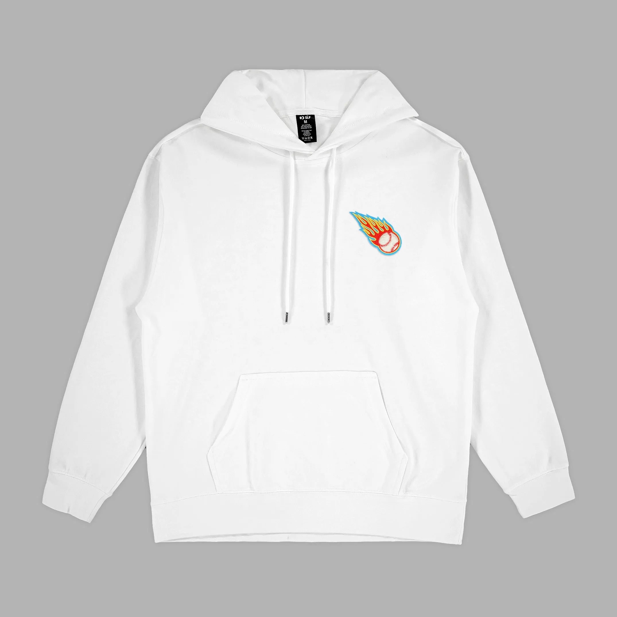Baseball On Fire Patch Hoodie