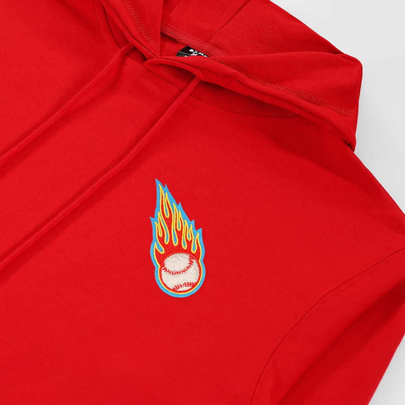 Baseball On Fire Patch Hoodie