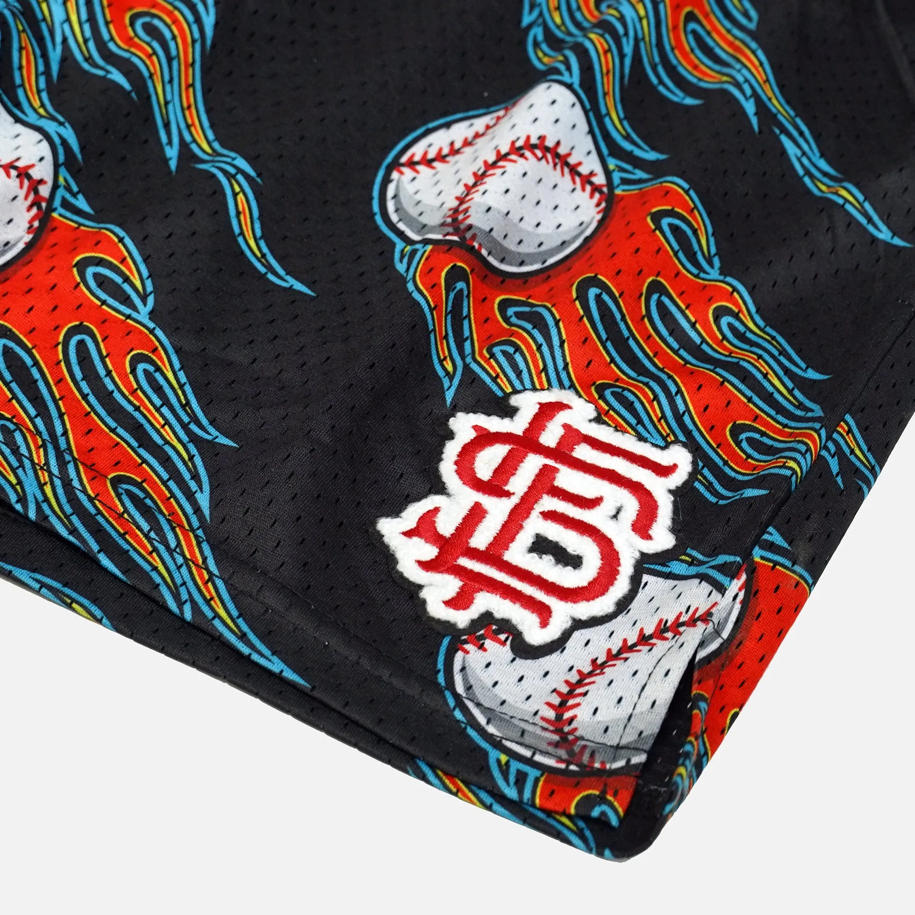 Baseballs on Fire Shorts - 5"