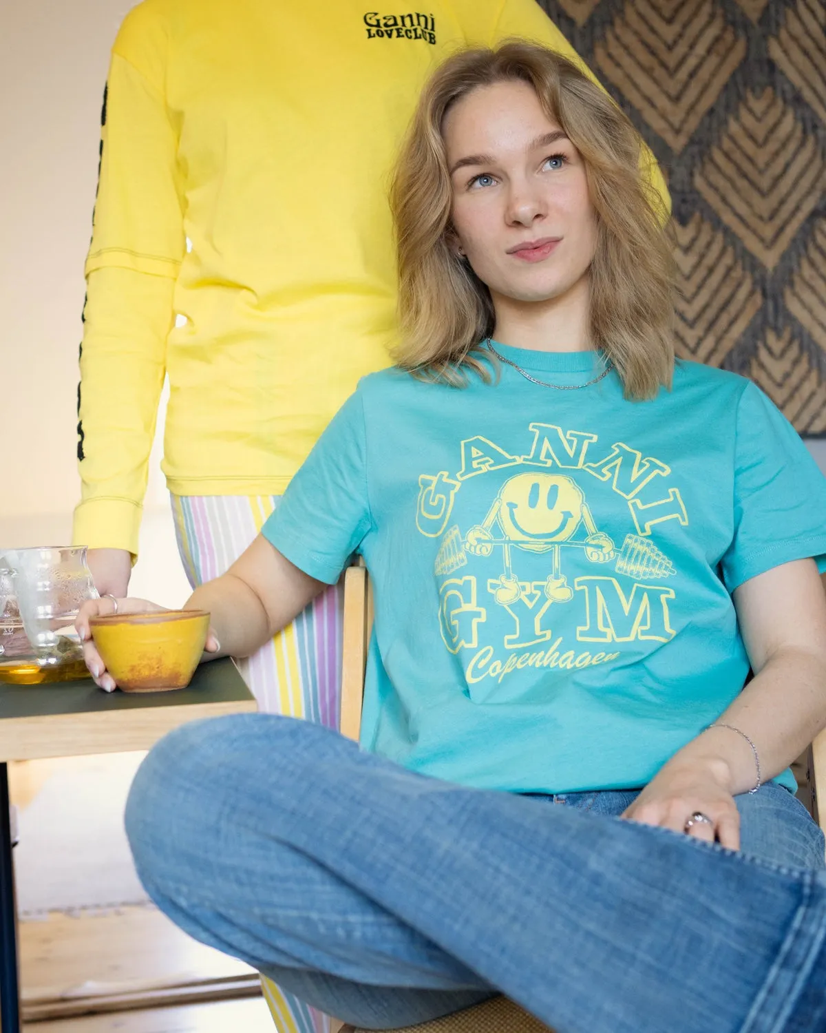 Basic Jersey Gym Relaxed T-shirt - Lagoon