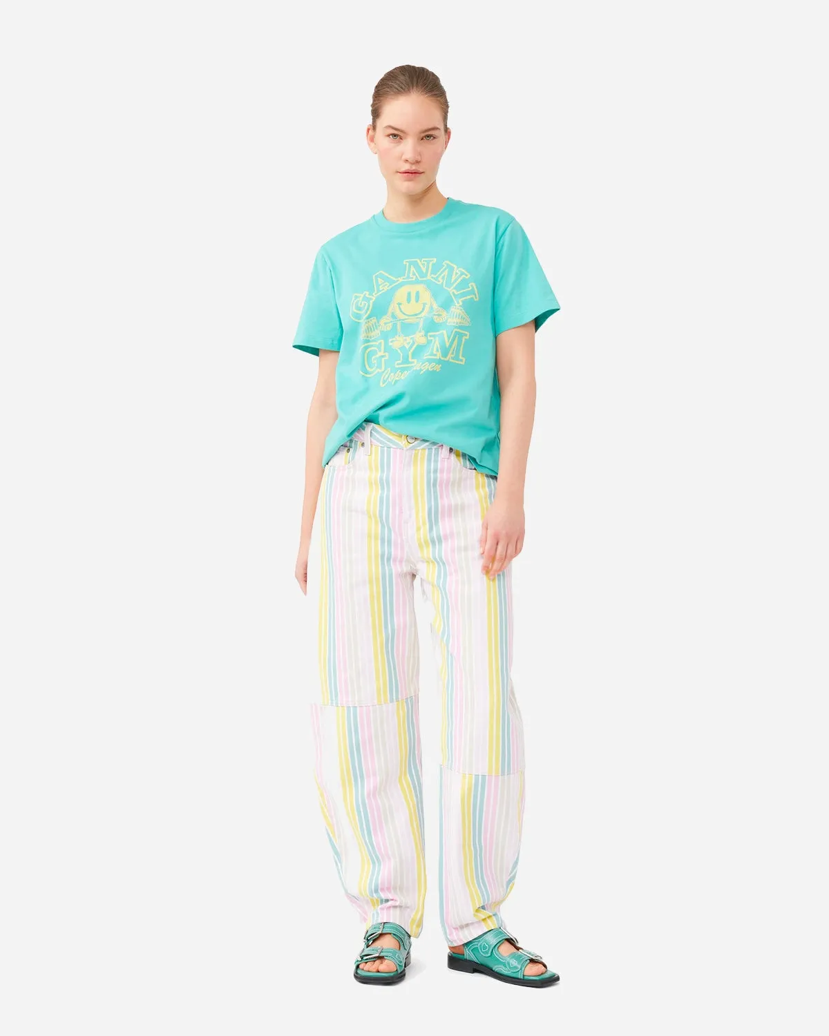 Basic Jersey Gym Relaxed T-shirt - Lagoon