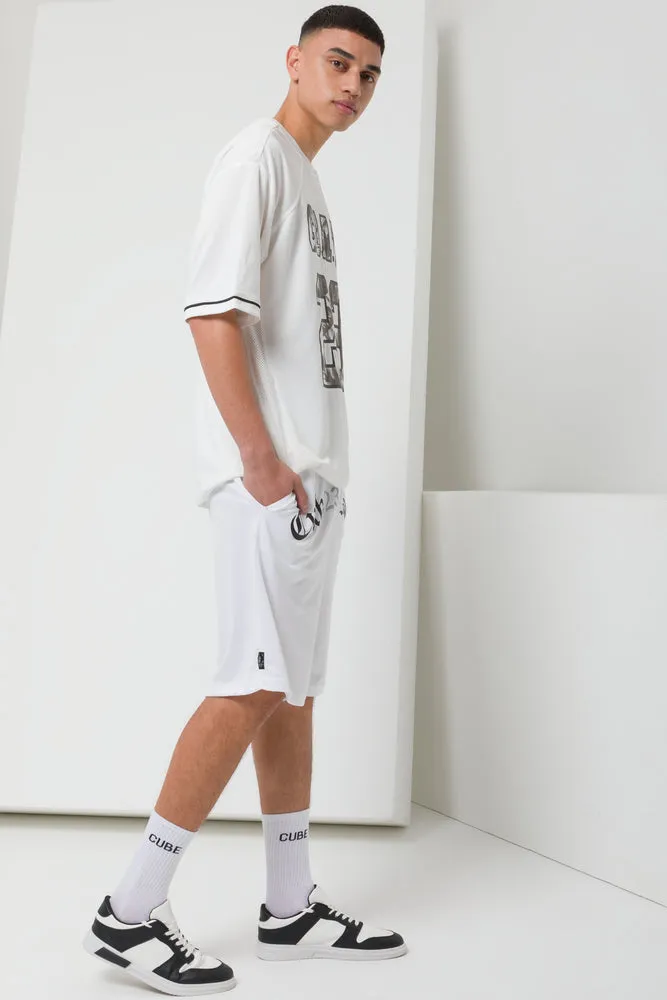 Basketball Short White