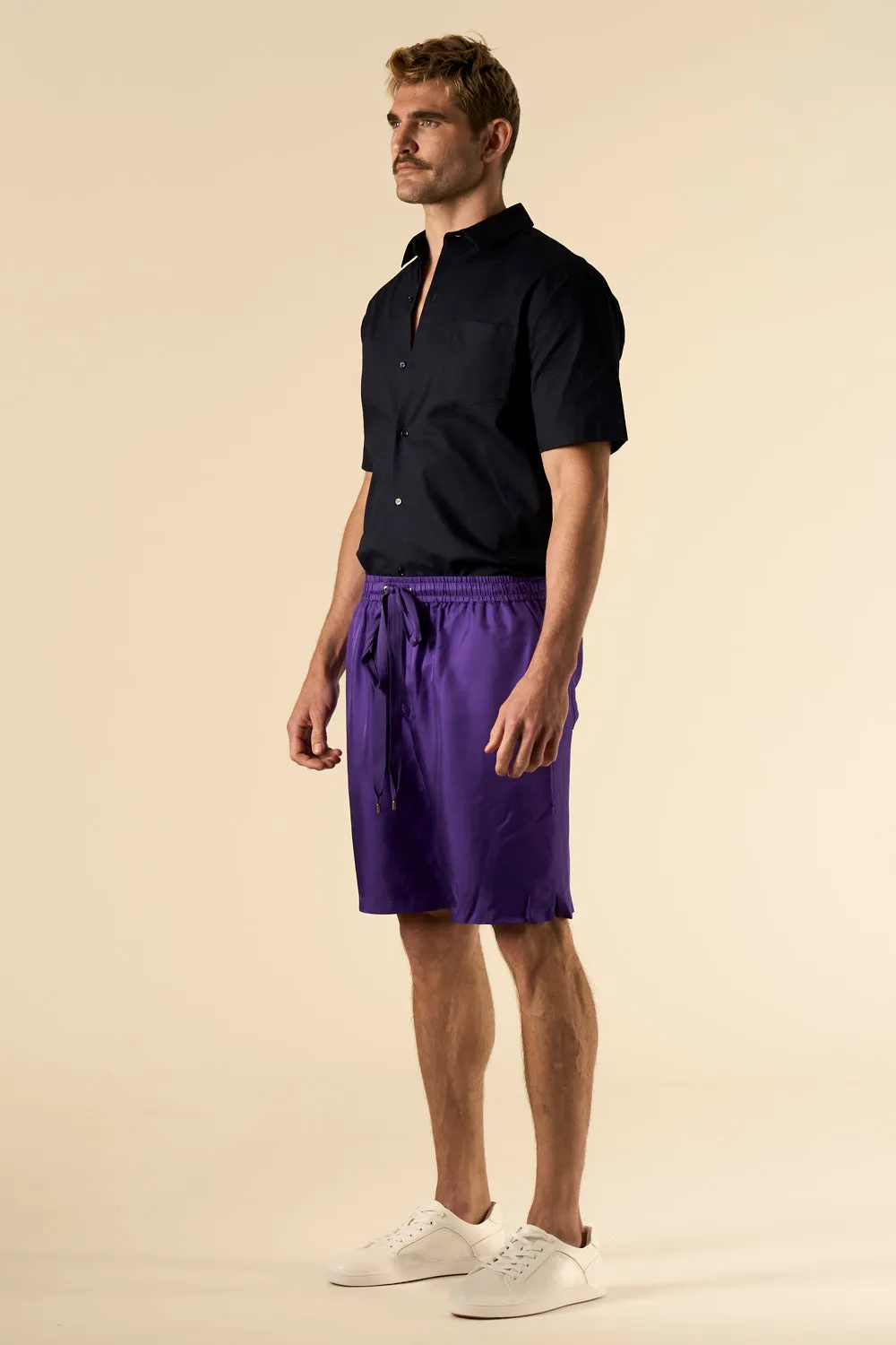 Basketball Silk Short Violet Man