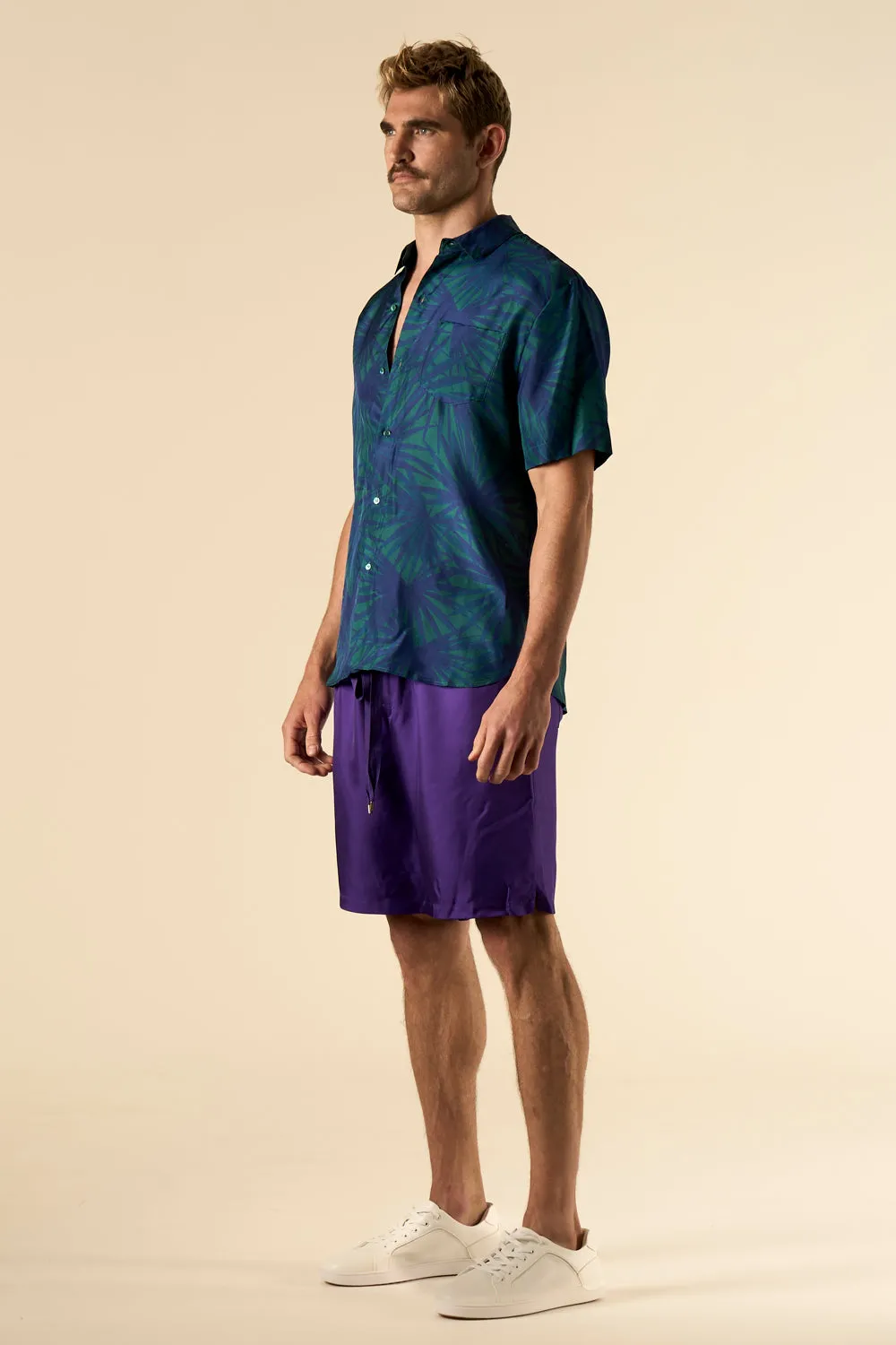 Basketball Silk Short Violet Man