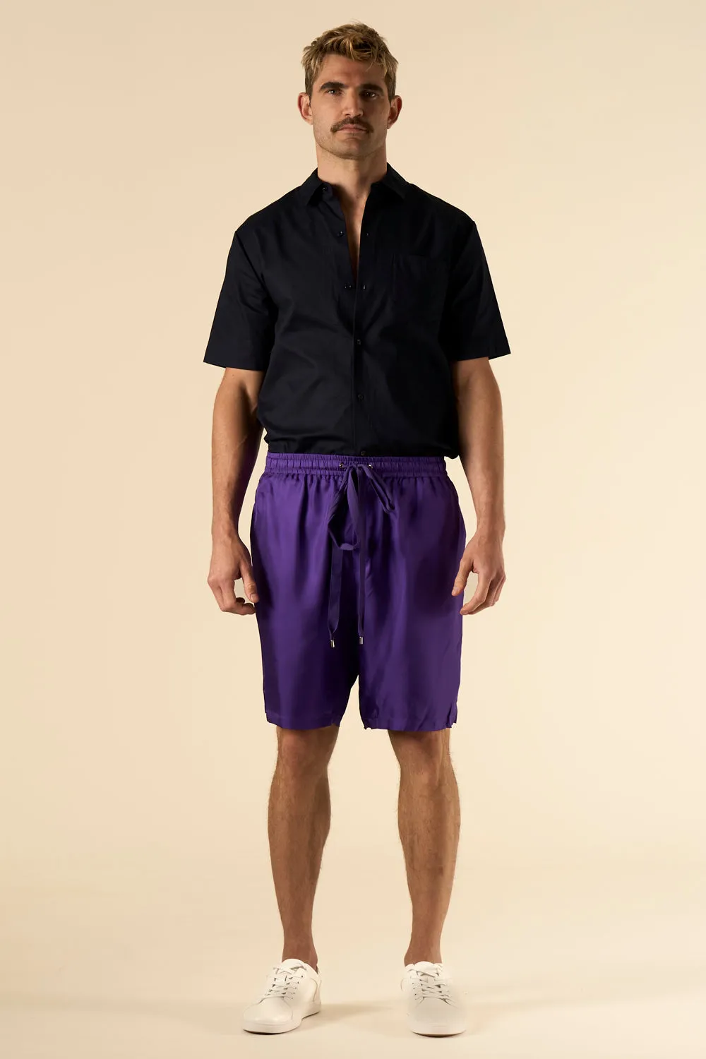 Basketball Silk Short Violet Man