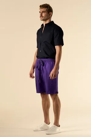 Basketball Silk Short Violet Man