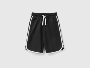Basketball-style bermudas with drawstring