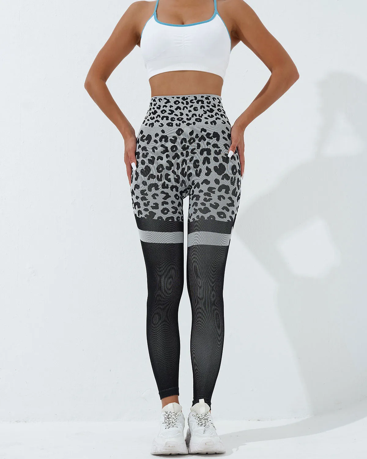 Beatrice Leopard Leggings - Black