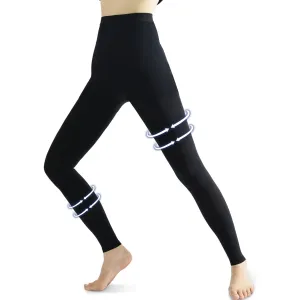beister Medical compression stockings for women, long, 20-30 mmHg, support stockings for men, opaque toe-free compression trousers, class 2, solid support for varicose veins, edema, black M