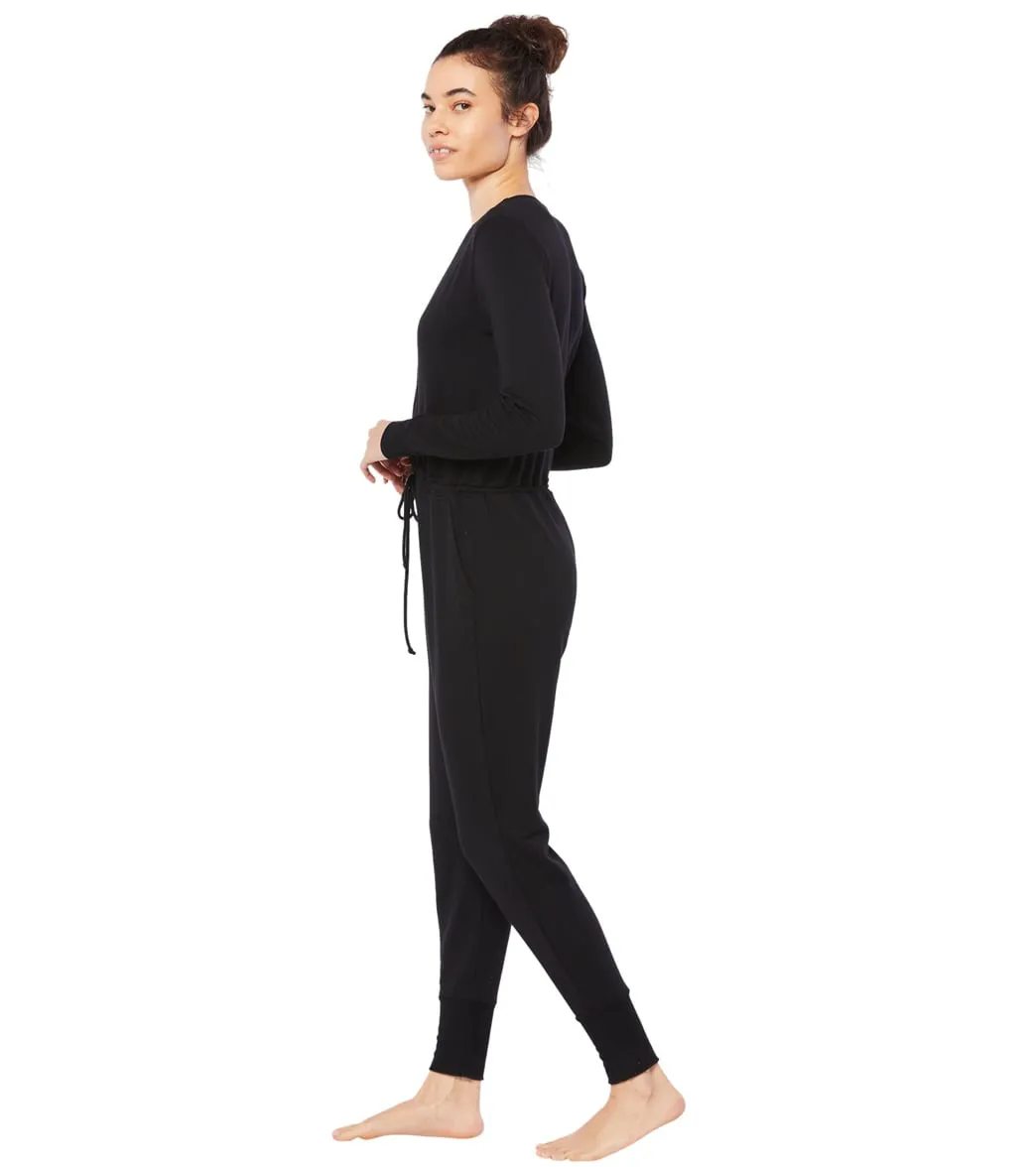 Beyond Yoga Cozy Fleece Overlapping Jumpsuit