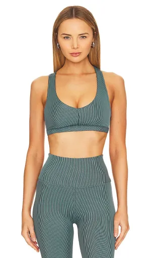 Beyond Yoga Dimensions Sports Bra in Dark Green