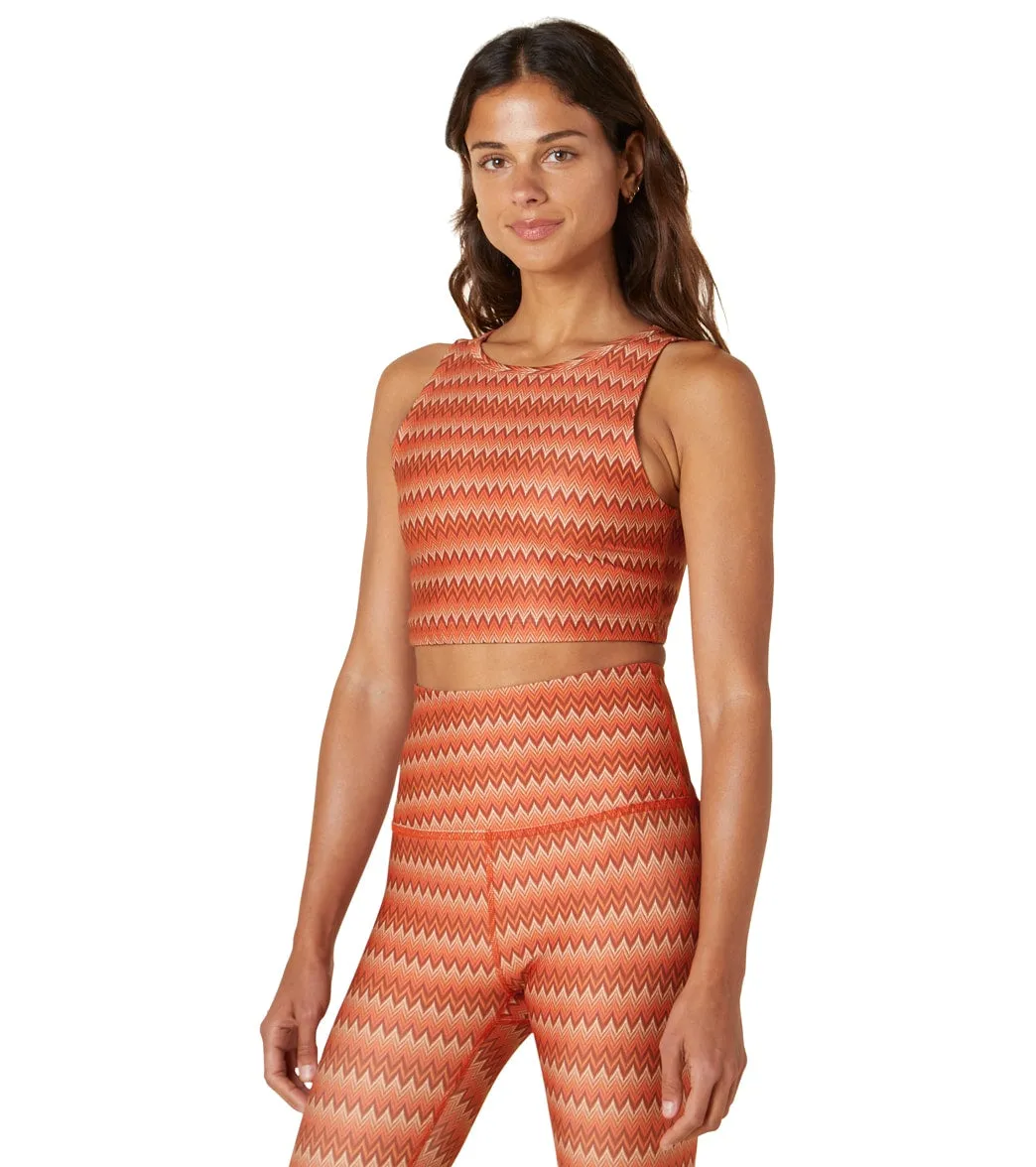 Beyond Yoga Printed Open Back Yoga Sports Bra