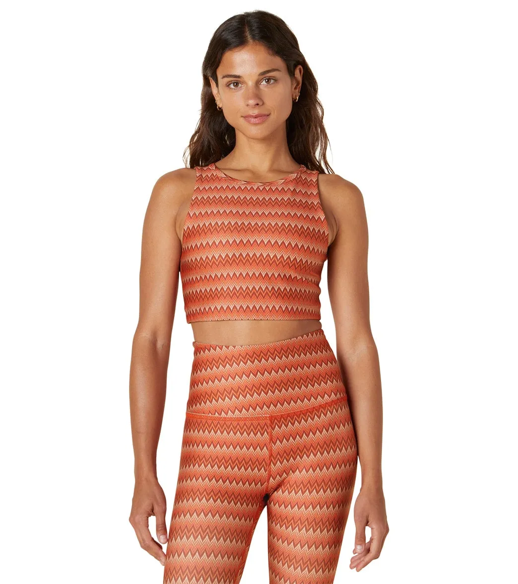 Beyond Yoga Printed Open Back Yoga Sports Bra