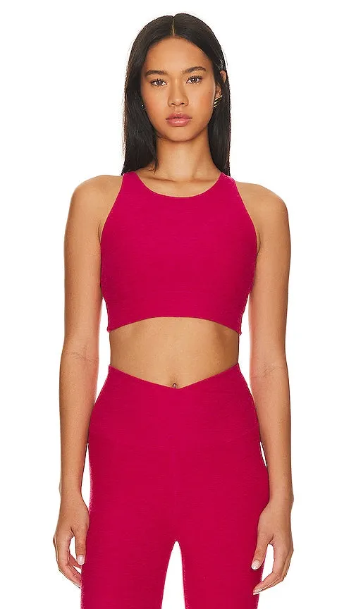 Beyond Yoga Spacedye Enlighten Sports Bra in Fuchsia