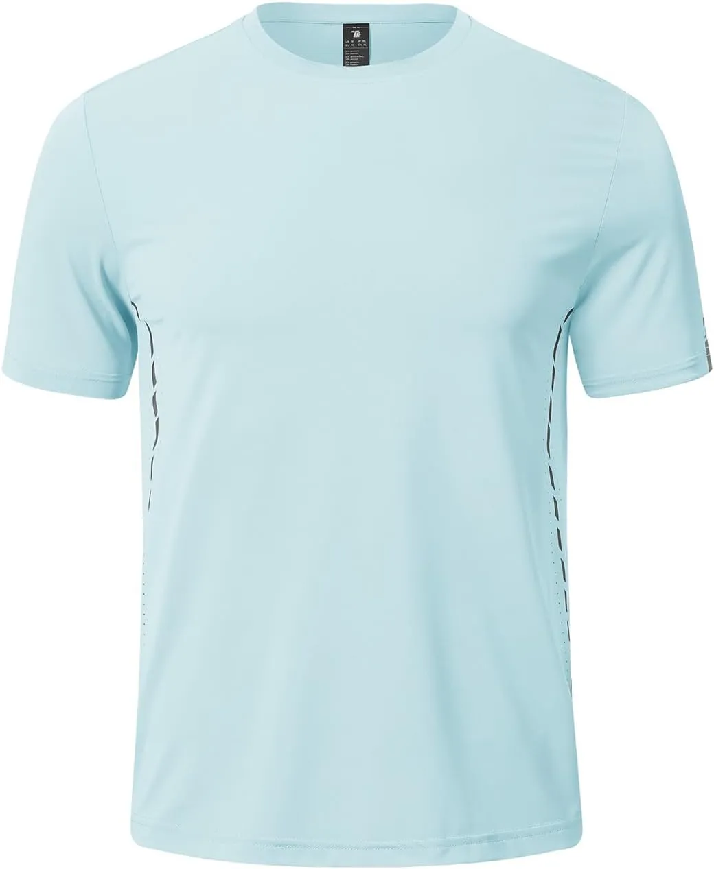 BGOWATU Men's Workout Shirts Quick Dry Short Sleeve Athletic T-Shirts with Reflective & Ventilation Holes for Running Gym