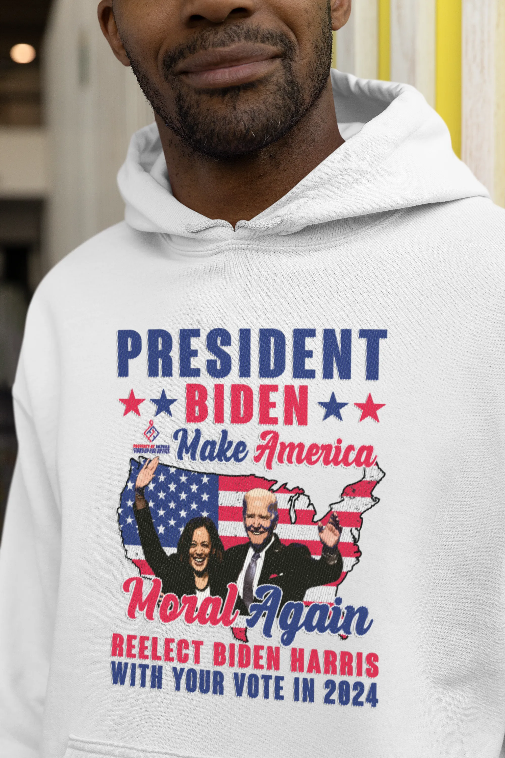 Biden Hoodie President Biden Make America Moral Again Pullover Hoodie Unisex Men Women