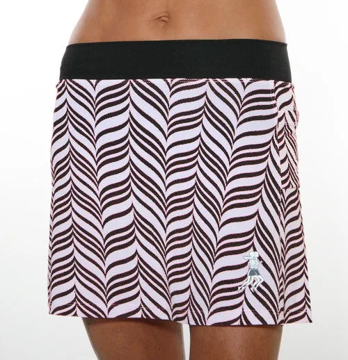 Black & White Candy Stripe Triathlon Skirt