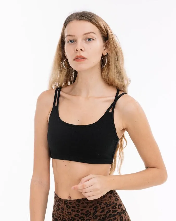 Black Cross Back Bra