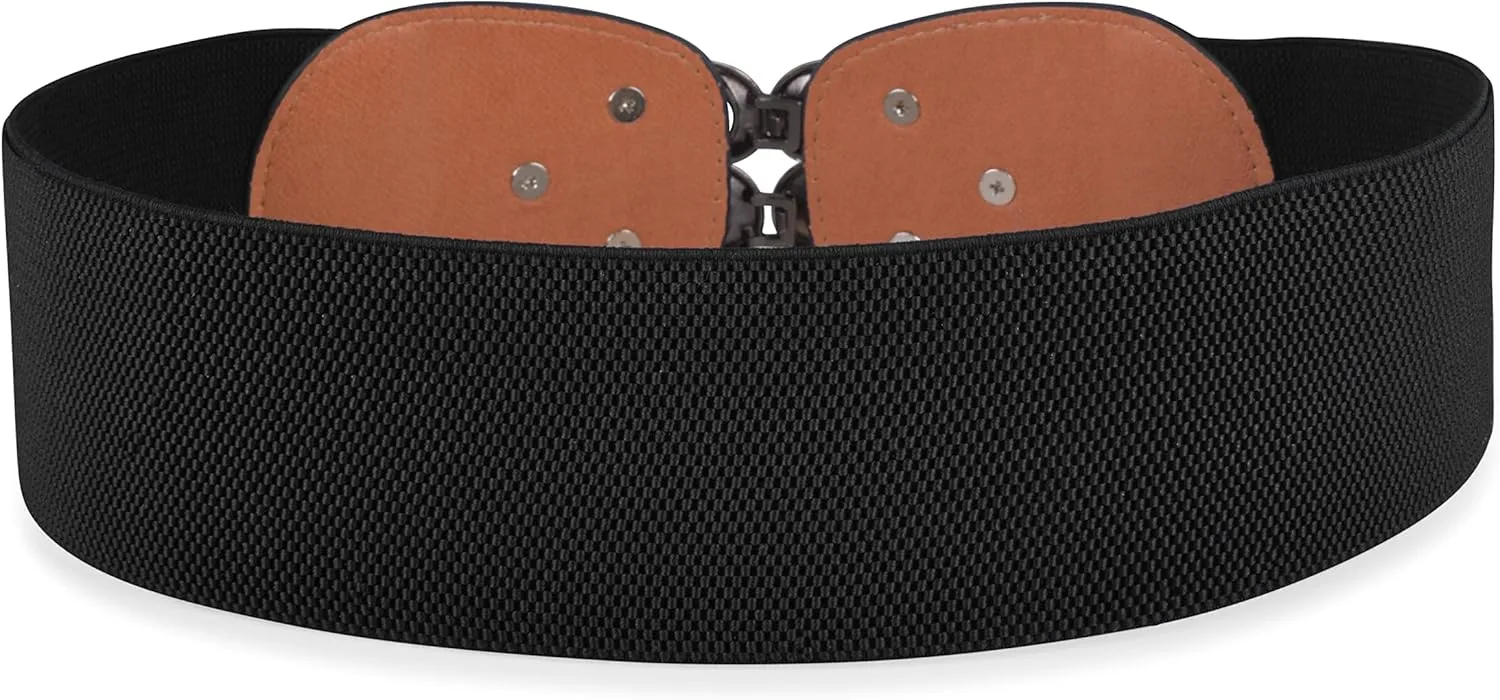 BlackButterfly Stretchy Vintage Waspie Elastic Buckle Waist Belt