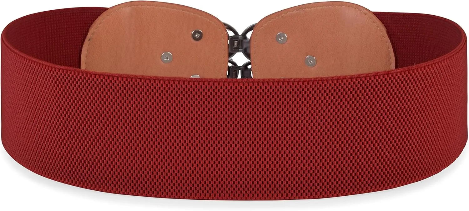 BlackButterfly Stretchy Vintage Waspie Elastic Buckle Waist Belt