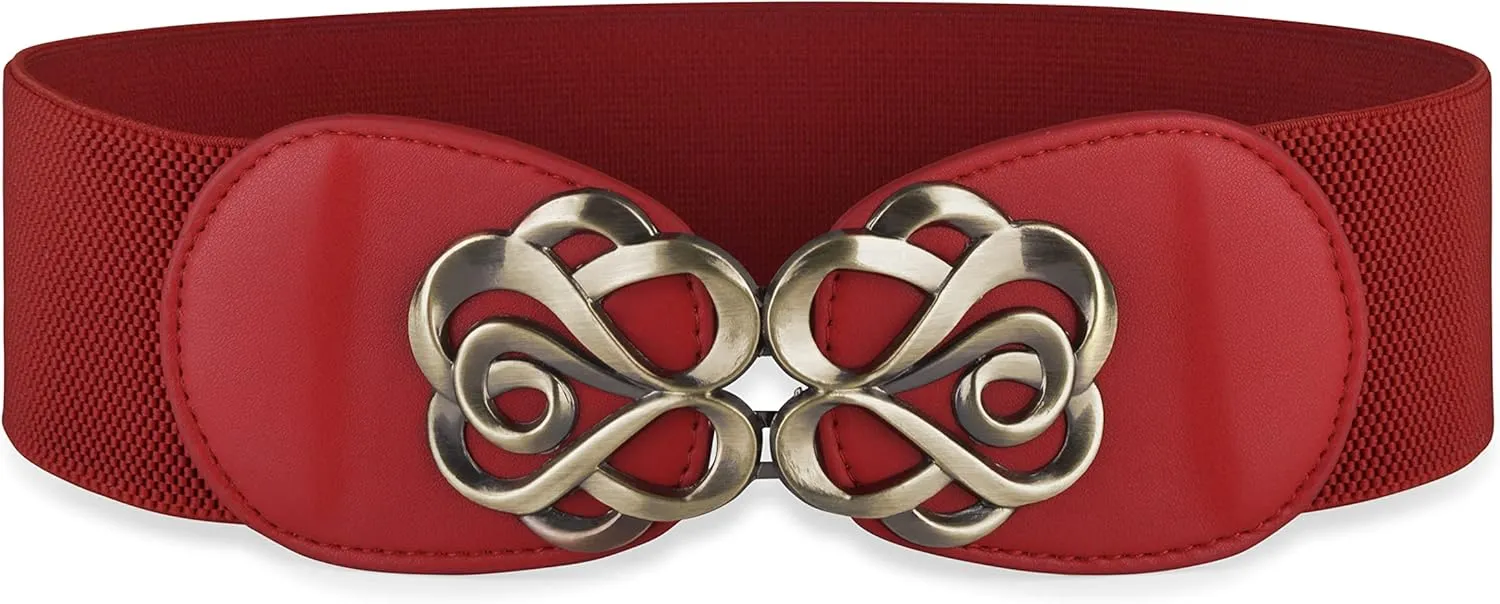 BlackButterfly Stretchy Vintage Waspie Elastic Buckle Waist Belt