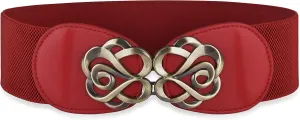 BlackButterfly Stretchy Vintage Waspie Elastic Buckle Waist Belt