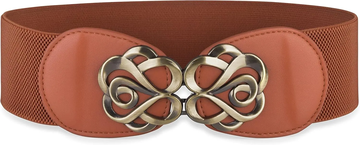 BlackButterfly Stretchy Vintage Waspie Elastic Buckle Waist Belt