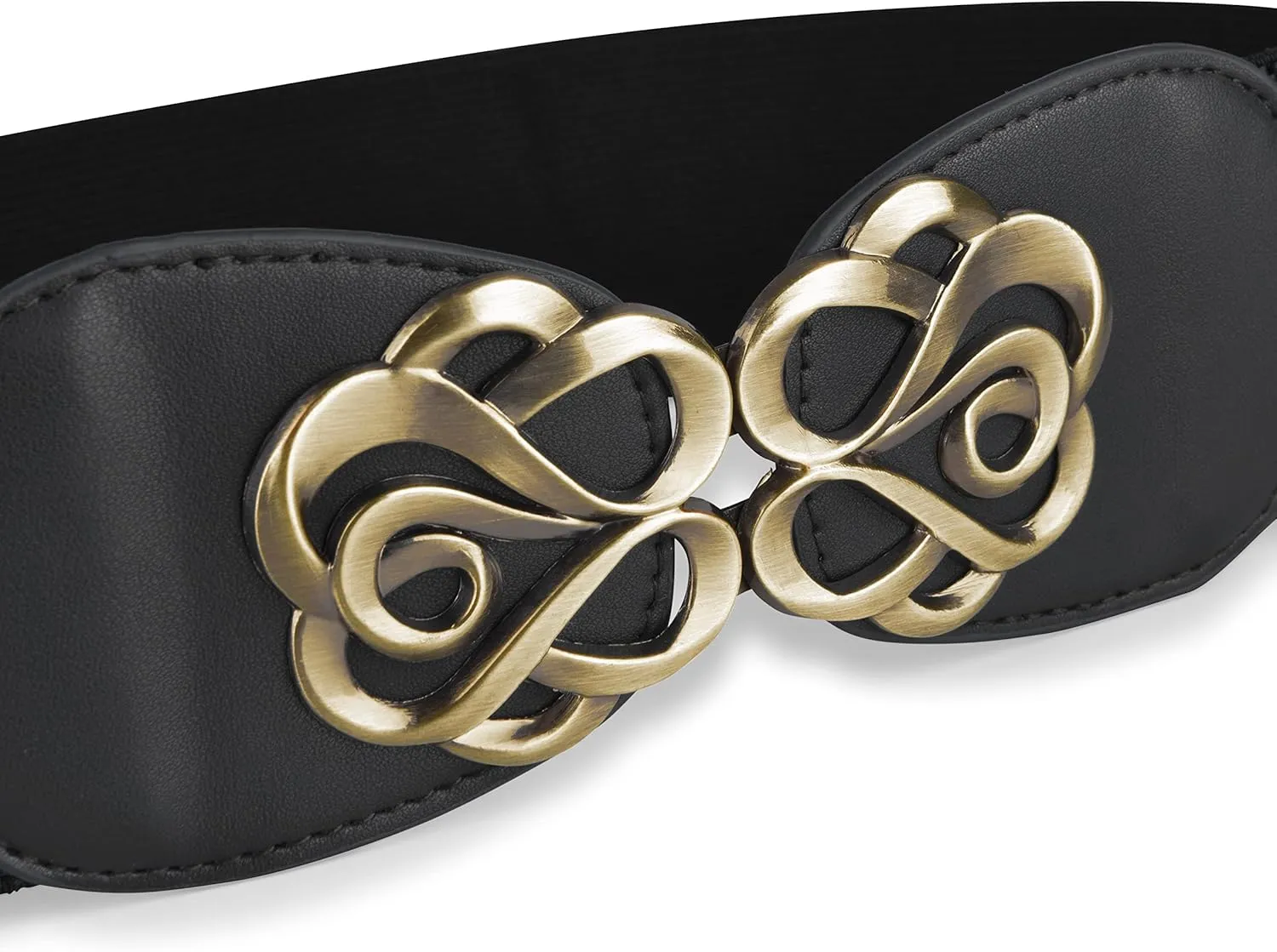 BlackButterfly Stretchy Vintage Waspie Elastic Buckle Waist Belt
