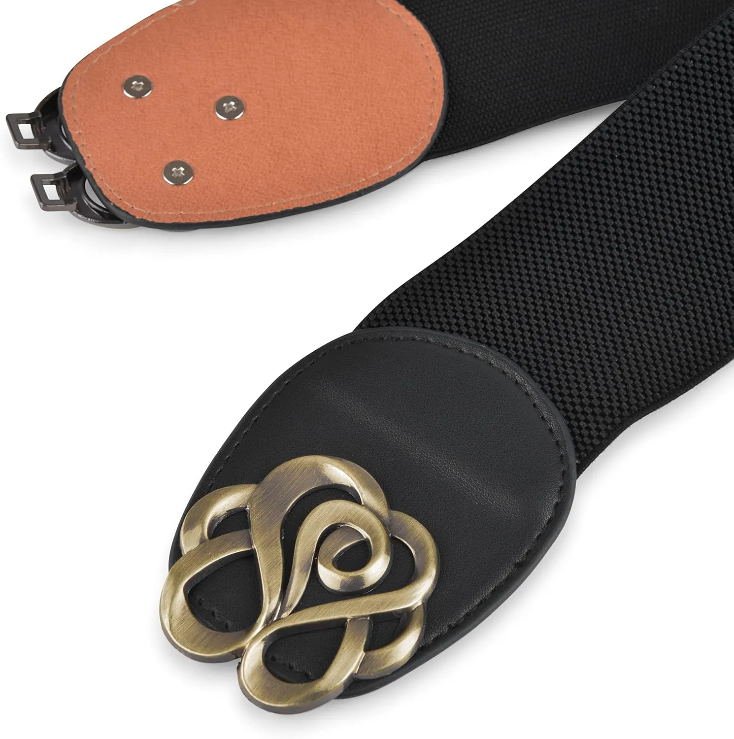 BlackButterfly Stretchy Vintage Waspie Elastic Buckle Waist Belt