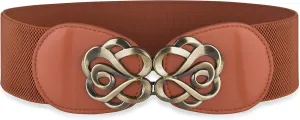 BlackButterfly Stretchy Vintage Waspie Elastic Buckle Waist Belt