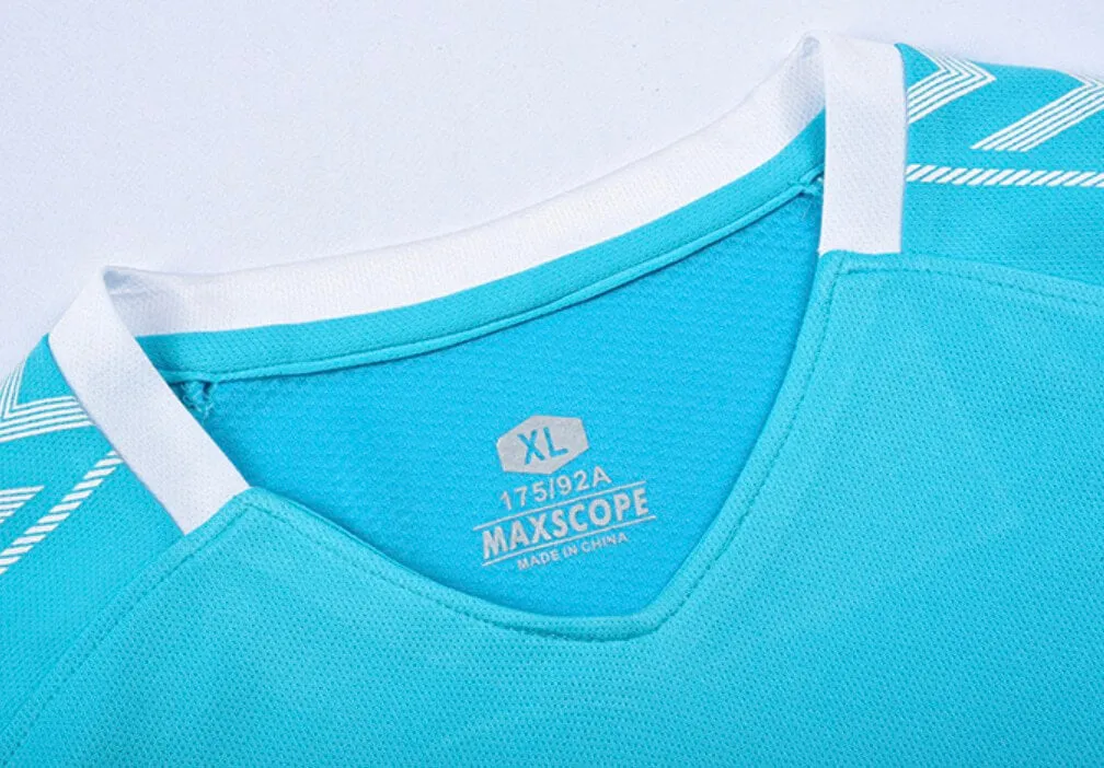 Blank White Blue Soccer Jerseys for Wholesale