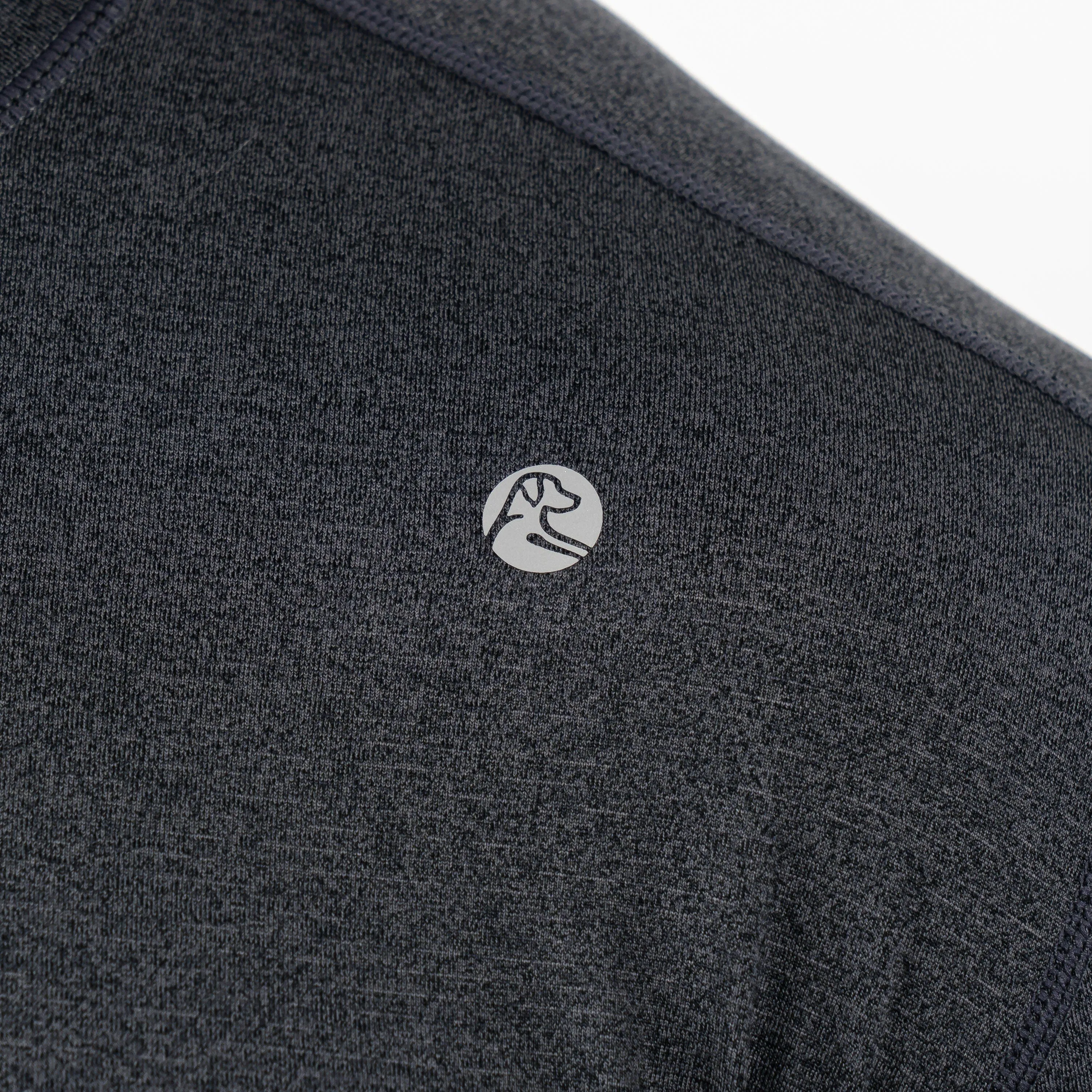 Blitz Tech Long Sleeve Tee | Heather - Charcoal Grey/Midnight Black