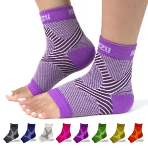 BLITZU Planter Fasciated Socks Ankle Sleeve Compression Support Foot Wraps for Pain Foot Pain Relief Products for Womens Plantar Fasciitis Socks Mens Socks Plantar Fasciitis Treatment Purple L-XL Large/X-Large (1 Pair)