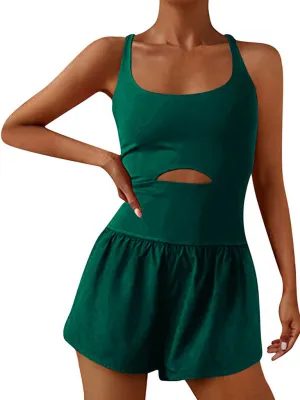Blue Zone Planet |  Emerald Elegance Active Jumpsuit